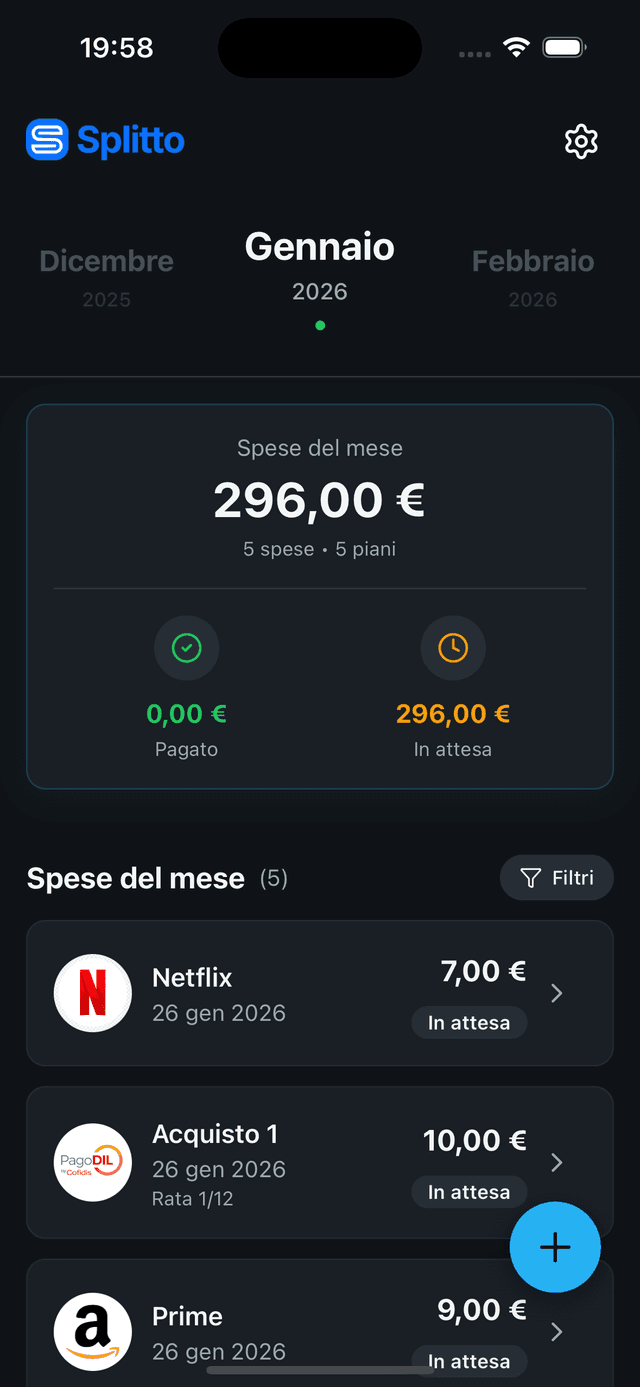 Splitto App Screenshot